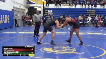 155 lbs Quarterfinal - Ruby Rios, Toppenish (Girls) vs Clarissa Wangen, Curtis (Girls)