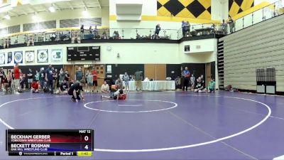 53 lbs Cons. Semi - Beckham Gerber, Yorktown Wrestling Club vs Beckett Rosman, Oak Hill Wrestling Club