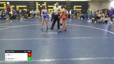 124 lbs Semifinal - Lily Oh, Riverside-VA vs Anna Duncan, South Park