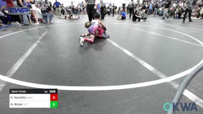 52 lbs Semifinal - Karter Kaulaity, ANADARKO vs Arielle Wylie, Tuttle