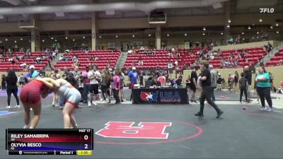 170 lbs Semifinal - Olyvia Besco, KS vs Riley Samarripa, OK