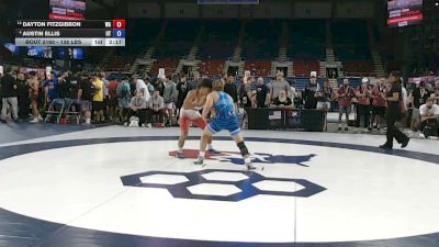 138 lbs Cons. Rd Of 16 - Dayton Fitzgibbon, Washington vs Austin Ellis, Utah