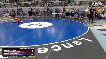 73 lbs 2nd Place Match - Harley Dobbs, Interior Grappling Academy vs Lacey Thompson, Bethel Freestyle Wrestling Club