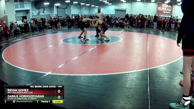 144 lbs Champ. Round 2 - Darius Hormozdyaran, Scanlan Wrestling Academy ...