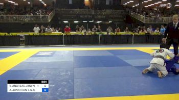 VINCENT ANDREAS JIHO KIM vs AIDAN JONATHAN T. S. CHANG 2023 Pan Kids Jiu-Jitsu IBJJF Championship