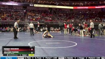 1A-113 lbs Quarterfinal - Brayden Maeder, Southwest Valley vs Rowdy Neighbor, Alburnett