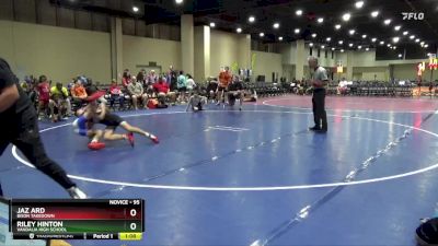 95 lbs Round 5 - Riley Hinton, Vandalia High School vs Jaz Ard, Bison Takedown