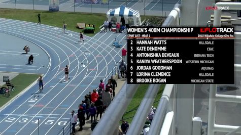 Women’s 400m Championship, Heat 1