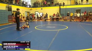 46-50 lbs Round 1 - Zane Whiteaker, Wamego Wrestling Club vs Caleb De Los Reyes, Wichita Training Center