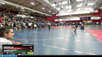 115 lbs Champ. Round 2 - Kenshin Lin, Dougherty Valley High School vs Damian Lanuza, Napa High School