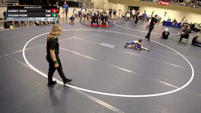 Elementary - 48 lbs Colson Pedri, Kasson-Mantorville vs Aubrey Goth, STMA