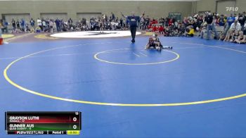 70 lbs Semis (4 Team) - Grayson Luthi, MAHACA vs Gunner Aus, Quad County