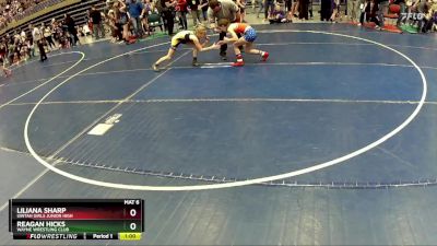 75-80 lbs Round 3 - Reagan Hicks, Wayne Wrestling Club vs Liliana Sharp, Uintah Girls Junior High