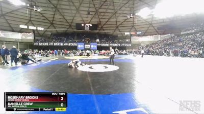 Girls 3A/4A 125 Cons. Round 4 - Danielle Crew, Arlington (Girls) vs Rosemary Brooks, South Kitsap (Girls)