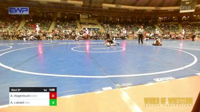 80 lbs Round Of 32 - Adam Hagenbuch, American Dream Wrestling Club vs Alex Lobdell, Cowboy Wrestling Club