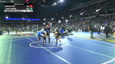 140 lbs Round Of 16 - Natalin Hout, Cesar Chavez (SJ) vs Mary Snider, Rancho Bernardo (SD)
