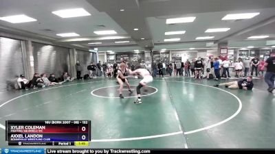 132 lbs Cons. Round 3 - Axxel Landon, Bonneville Wrestling Club vs Xyler Coleman, Fighting Squirrels WC