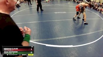 132 lbs Finals (8 Team) - Keeghan Clouse, Nebraska Red vs Noah Wuthnow, Kansas Mamba