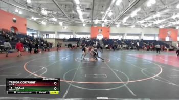 133 lbs Quarterfinal - Trevor Cortright, Utica vs Ty Trickle, Trinity (CT)