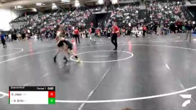 80 lbs Quarterfinal - Ayden Ortiz, Bear Cave vs Grayden Japp, Nebraska Wrestling Academy