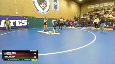 135 lbs Cons. Round 3 - Aubree Bell, Golden Valley vs Hayden Fry, Arroyo Grande