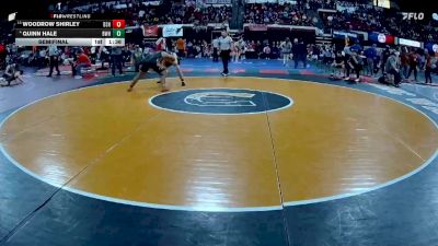 AA - 215 lbs Semifinal - Woodrow Shirley, Billings Senior High School vs Quinn Hale, Billings West