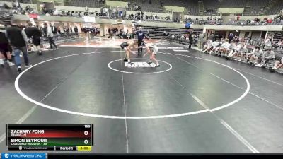 160 lbs Round 3 (4 Team) - Zachary Fong, Xavier vs Simon Seymour, Caledonia-Houston