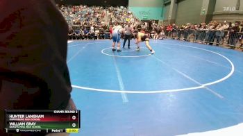 285 lbs Champ. Round 2 - William Gray, Grants Pass High School vs Hunter Langham, Harrisburg High School