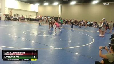 140 lbs Semis & Wb (16 Team) - Savannah Strickland, Charlies Angels Florida Pink vs Carmelia Horn, Team Montana Gold