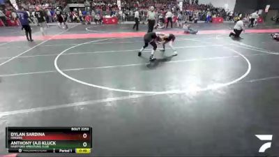 94 lbs Champ. Round 2 - Anthony (aj) Kluck, Hartford Wrestling Club vs Dylan Sardina, Ringers