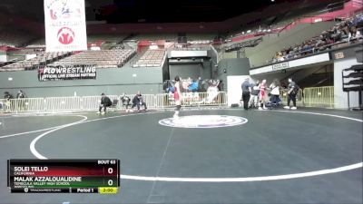 124 lbs Champ. Round 1 - Malak Azzaloualidine, Temecula Valley High School Wrestling vs Solei Tello, California