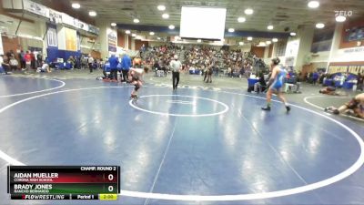 120 lbs Champ. Round 2 - Aidan Mueller, Corona High School vs Brady Jones, Rancho Bernardo