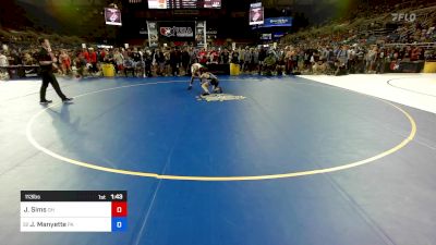 113 lbs Rnd Of 128 - Josiah Sims, OH vs Jordan Manyette, PA