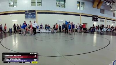 165 lbs Semifinal - Branson Weaver, Owen County Wrestling Club vs Evan Roudebush, Bloomington South Wrestling Club