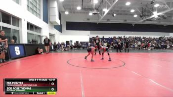 62-67 lbs Round 1 - Zoe Rose Thomas, Peterson Grapplers vs Mia Montes, Yucaipa Thunder Wrestling Club