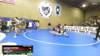 120 lbs Cons. Round 2 - Octavio Martinez, Paso Robles vs Gabe Luna, Evergreen