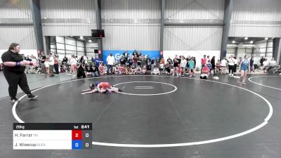 26 kg 5th Place - Hailey Farrar, Team Rhode Island vs Josie Wisecup, Buckeye Girls National Team