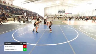 137 lbs 3rd Place - Xavier Urquiza, Bagdad Copperheads vs Jake Broadhead, Shootbox WC