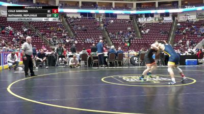 160 lbs 5th Place - Cole Gibbons, Mt. Lebanon vs Nathaniel Replogle, Central York