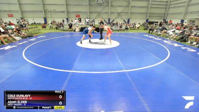 195 lbs Round 1 (8 Team) - Cole Dunlavy, South Dakota Blue vs Adam Elder, West Virginia