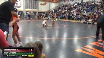 B-4 lbs Quarterfinal - Oakleigh Pierce, Waverly Area Wrestling Club vs Riley Landers, DC Elite