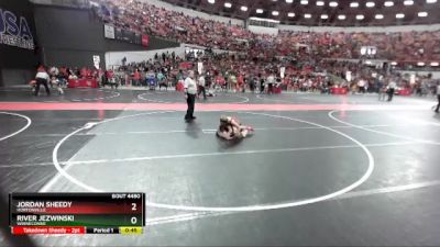 69 lbs Cons. Round 3 - Jordan Sheedy, Hortonville vs River Jezwinski, Winneconne