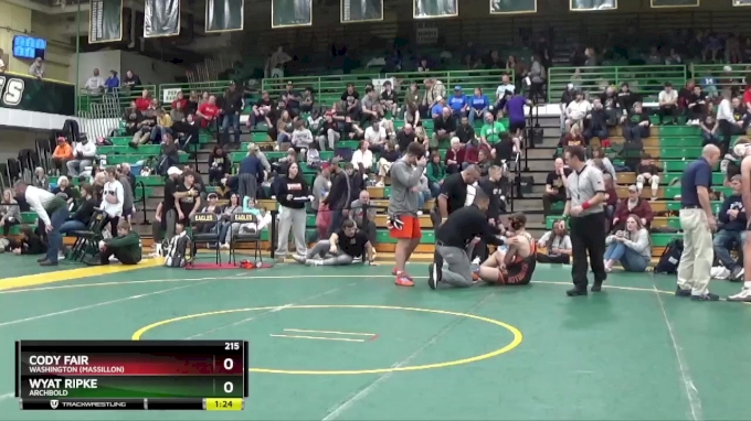 215 lbs Quarterfinal - Wyat Ripke, ARCHBOLD vs Cody Fair, Washington ...