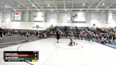 75 lbs Cons. Round 2 - Monte Gabel, Webster Junior Titans You Wrestling vs Blake Decker, Elmira Junior Wrestling Club