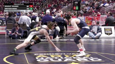 127 lbs Quarterfinal - Bradley Wagner, Mifflinburg vs Greyson Music, Bishop McDevitt