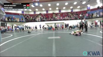 52 lbs Round Of 32 - Baylor Hackney, Newcastle Youth Wrestling vs Wade Hines, Standfast