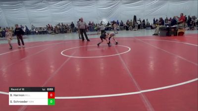 56 lbs Round Of 16 - Bennett Harmon, Belleville vs Grant Schroeder, York