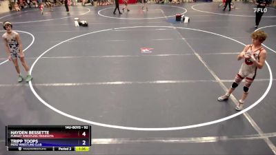 92 lbs Cons. Round 1 - Hayden Bessette, Pursuit Wrestling Minnesota vs Tripp Toops, Pierz Wrestling Club