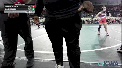125 lbs Semifinal - Payton Patrick, Coweta Tiger Wrestling vs Allie McCall, Fort Gibson Youth Wrestling