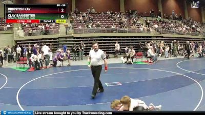 56 lbs Cons. Round 2 - Brigston Kay, JWC vs Clay Bangerter, Wasatch Wrestling Club